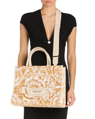 Barocco Athena Raffia Medium Tote Bag