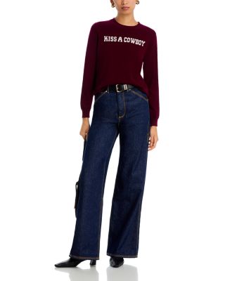 Kiss A Cowboy Cashmere Crewneck Sweater