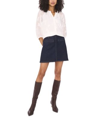 Raglan Sleeve Button Down Blouse