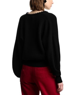 Metallic Sphere Trim Sweater