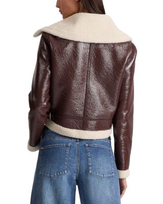 Isaiah Faux Shearling Aviator Jacket