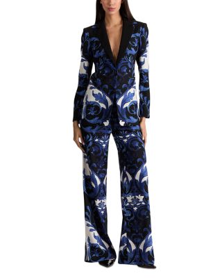 Breann Fitted Long Printed Blazer