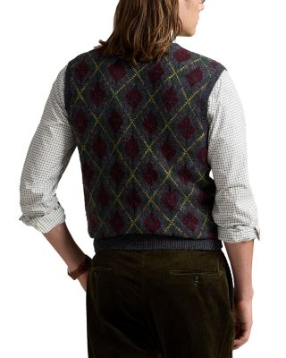 Argyle Wool Cashmere Sweater Vest