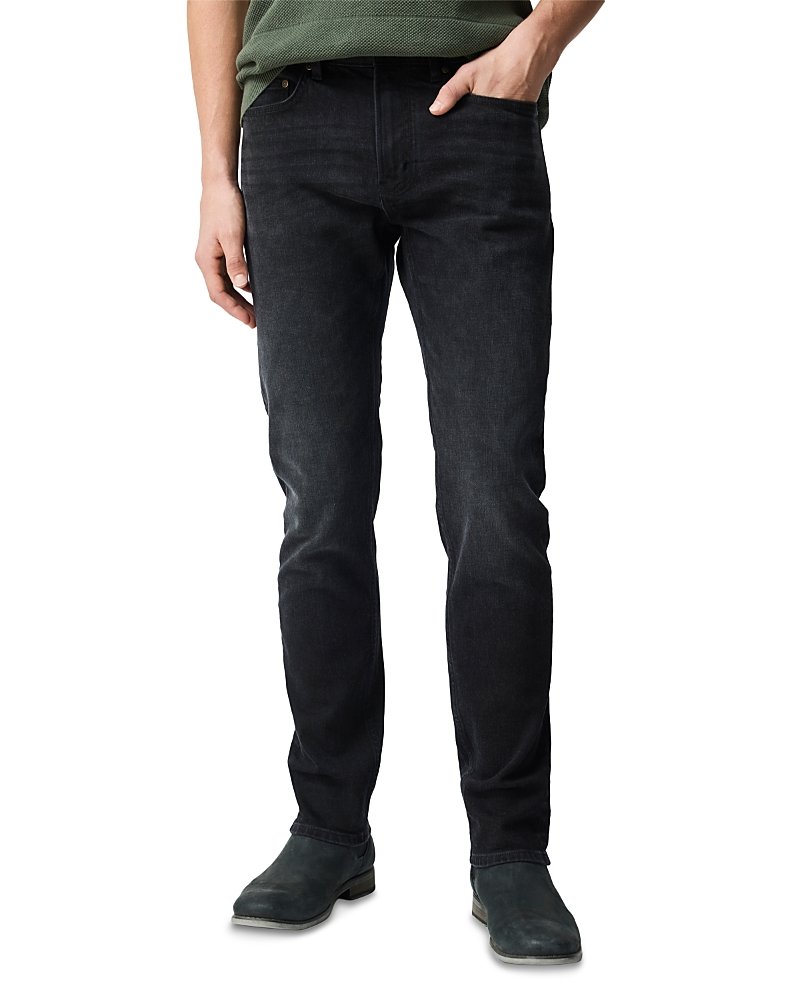 Rodd & Gunn Lyell Tapered Stretch Cotton Jeans In Black