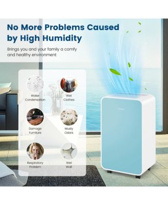  Portable 32 Pints/Day Dehumidifier for Home Basement with 3 Modes