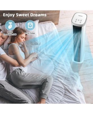 3-In-1 Portable Evaporative Air Cooler 40'' Bladeless Cooling Tower Fan with Timer