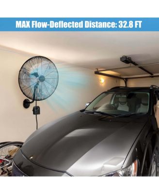 21" Wall Mount Meta Industrial Fan with 3 Speed Oscillating