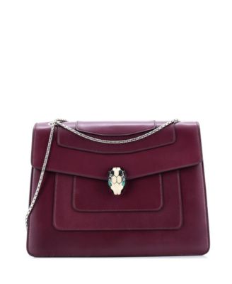  Large Serpenti Forever Square Shoulder Bag Leather