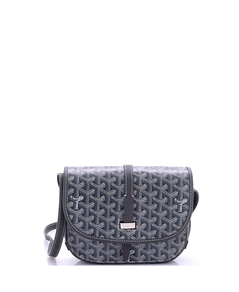 Pre-owned Pre-owned Goyard Goyard Pm Belvedere Ii Messenger Bag Coated Canvas In Gray