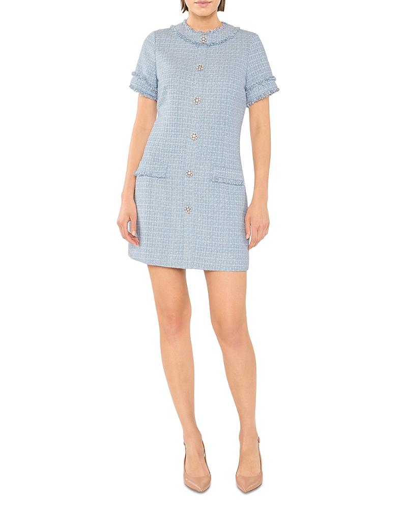 Likely Lenetta Embellished Tweed Minidress In Blue
