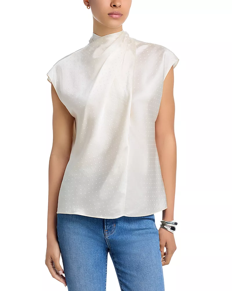 Veronica Beard Leilandy Draped Top