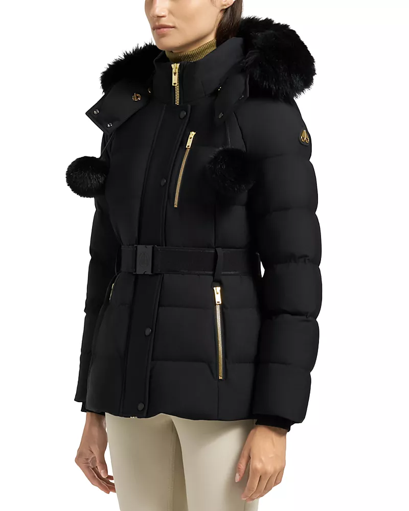 Moose Knuckles Cambria Shearling Trim Down Jacket