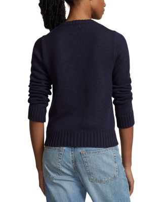 American Flag Cotton Crewneck Sweater