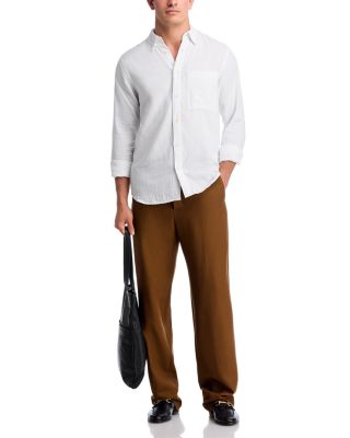 Wide Fit Wool Trousers