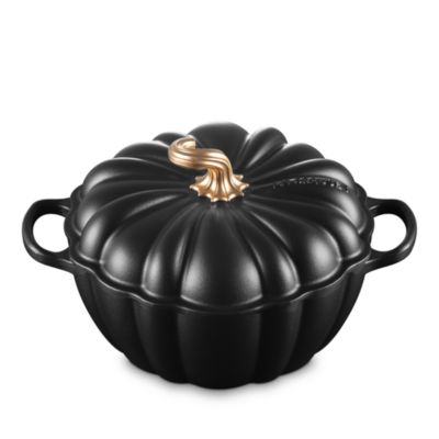 Enameled Cast Iron Figural Pumpkin Cocotte