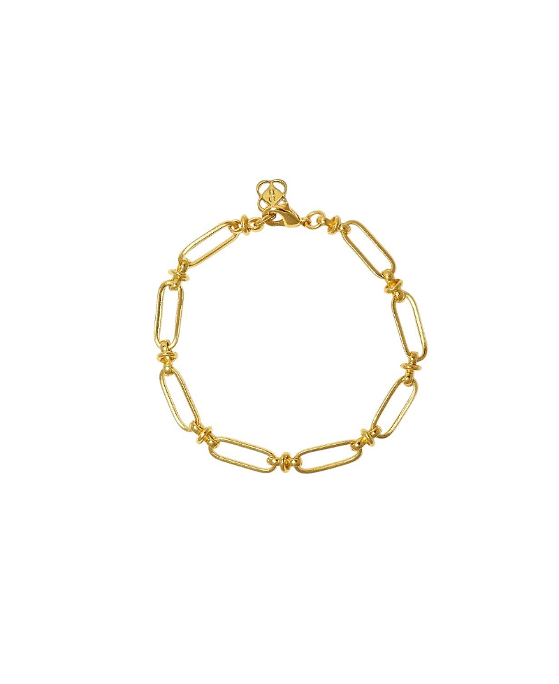 Ottoman Hands Essential Charm Link Chain Bracelet In Gold