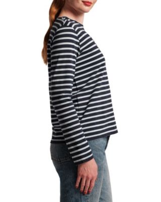  Women's Long Sleeve Striped T-Shirt