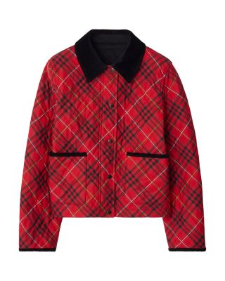 Oldham Cropped Check Quilted Jacket
