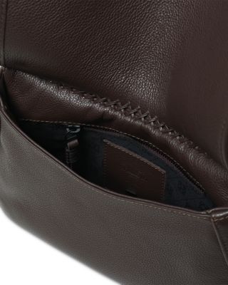 Medium Saddle Bag Cocoa Grained Leather