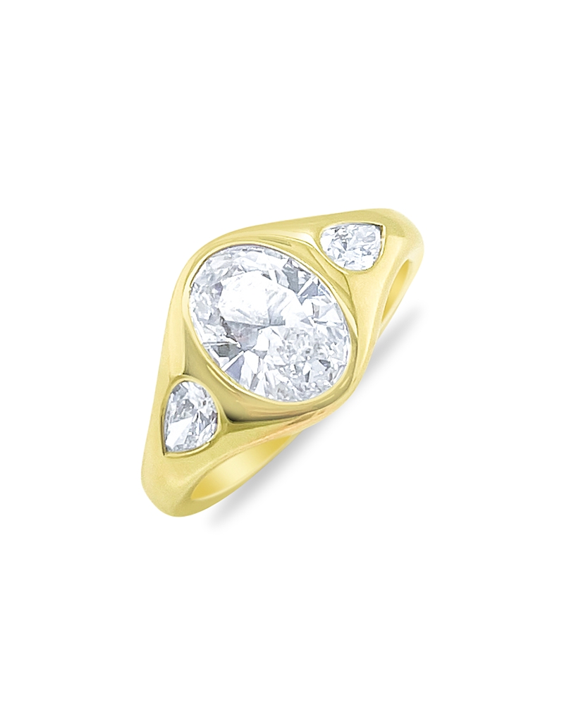 Meira T 14k Yellow Gold Lab Grown Diamond Oval & Pearl Ring In Gold