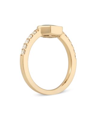 Diamond & Malachite Baia Stackable Ring in 18K Yellow Gold