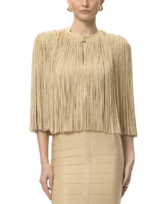 Hervé Léger - Metallic Fringe Cape