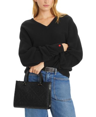 Tory Burch T Monogram Embossed Square Tote | Bloomingdale's
