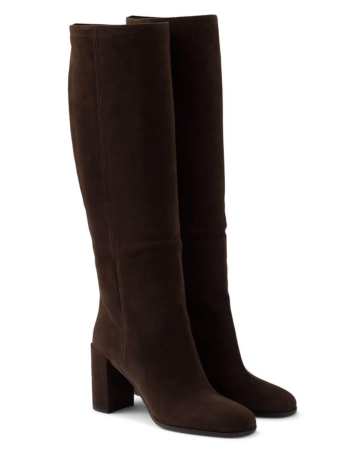Prada Women's Heeled Suede Boots