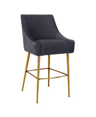 Beatrix Pleated Velvet Counter Stool