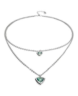  Green Triangle Pendant Necklace
