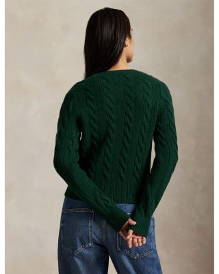 Cable Knit Wool Cashmere Cardigan