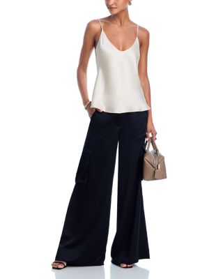 Maia Silky Satin Cargo Pants