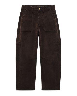 Charlie High Rise Ankle Barrel Jeans in Dark Brown