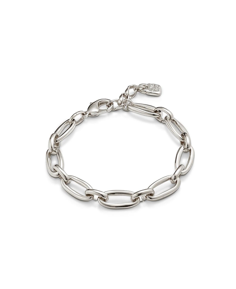 Unode50 Medium Sized Oval Link Carabiner Clasp Bracelet In Metallic