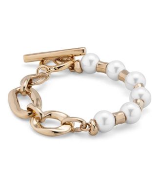 Link & Pearl Combo Bracelet