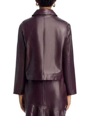 Kayleigh Faux Leather Bomber Jacket