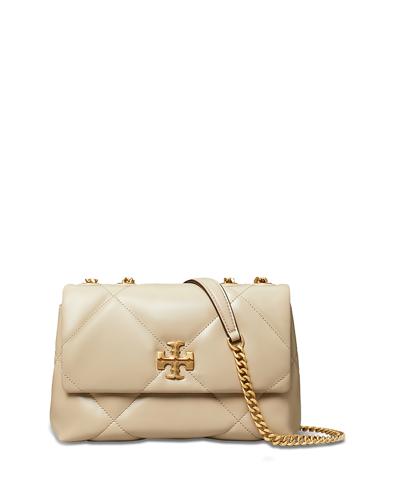 Tory Burch Small Kira Diamond Quilted Leather Convertible Shoulder Bag In Gray