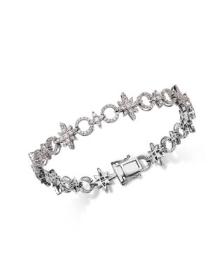 Diamond Starburst Bracelet in 14K White Gold, 2.42 tcw