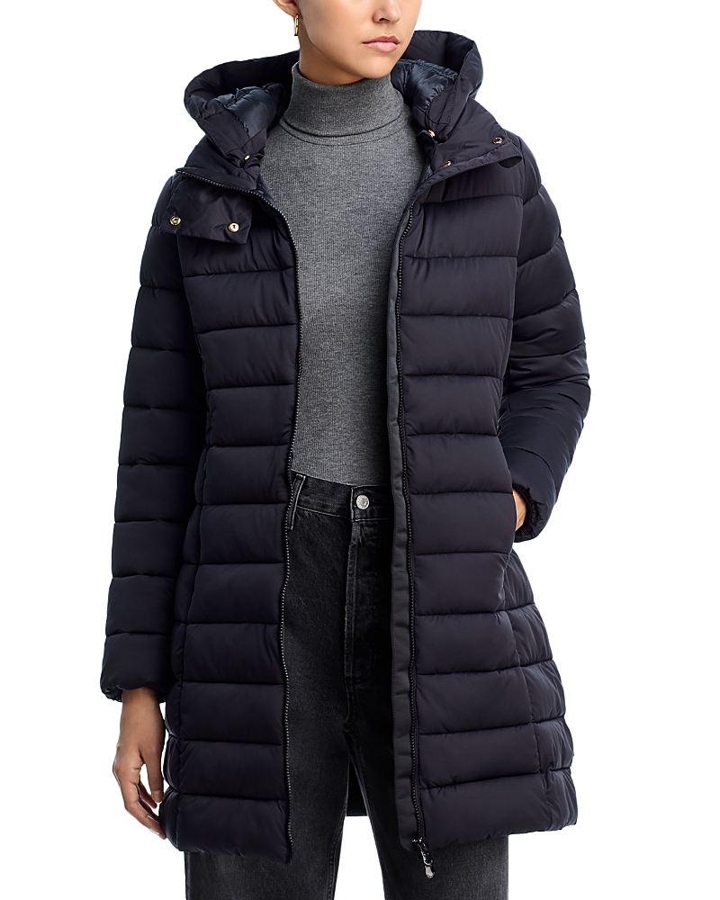 Save The Duck Enis Quilted Hooded Coat In Black