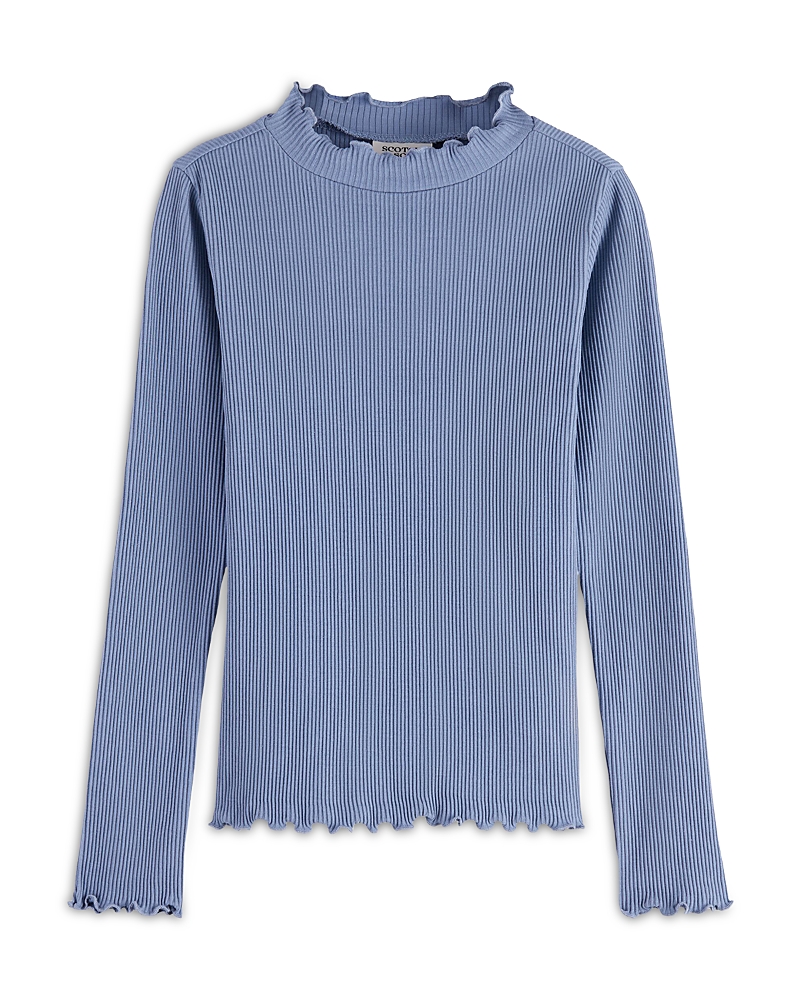 Scotch & Soda Girls' Ribbed T-shirt - Little Kid, Big Kid In Blue