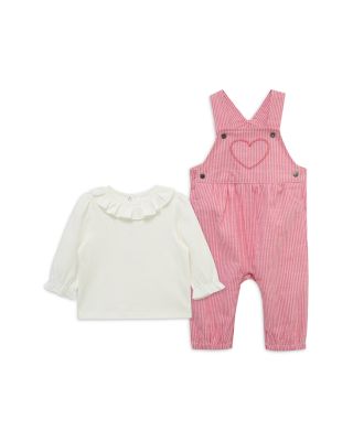 Girls' Ruffled Shirt & Heart Overall Set - Baby