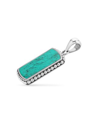 Men's Sterling Silver Anthem Stone Tag Amulet Pendant