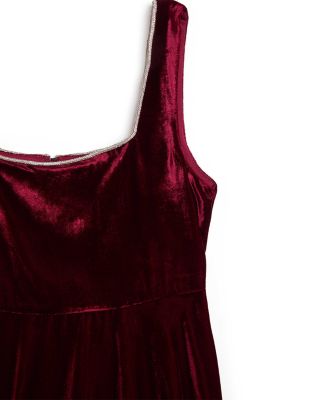 Girls' Gracie Velour Mini Dress - Little Kid, Big Kid