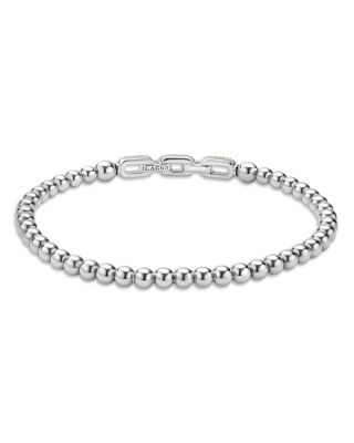 18K Yellow Gold & Sterling Silver Caviar Lux Diamond Beaded Stretch Bracelet - Exclusive 