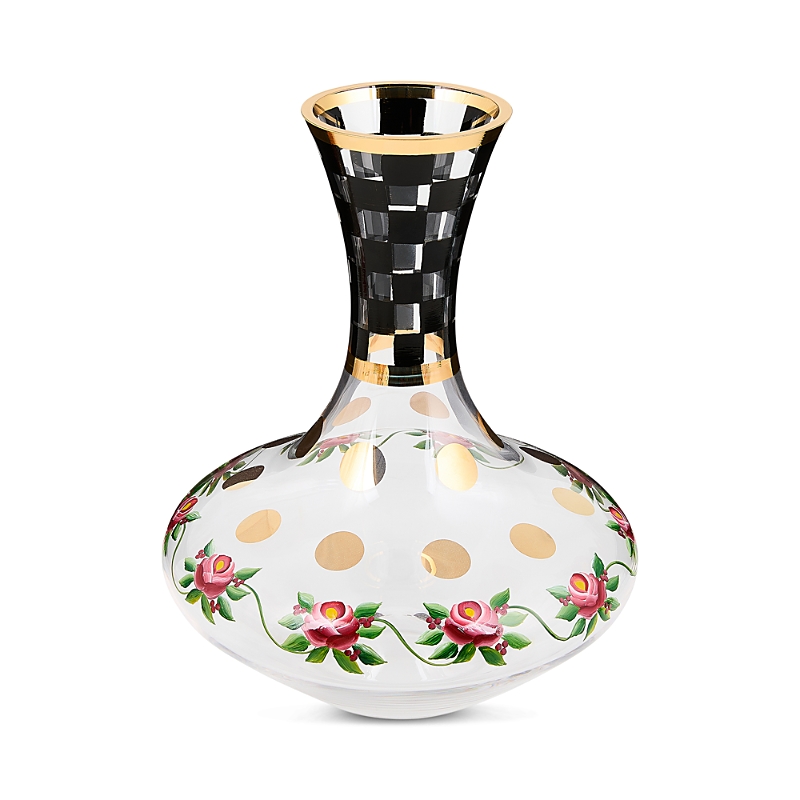 Mackenzie-childs Carnival Black Wine Decanter In Multi