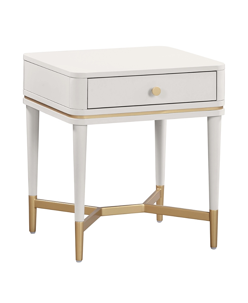 Tov Furniture 1 Piece Wood 1 Drawer Nightstand In White