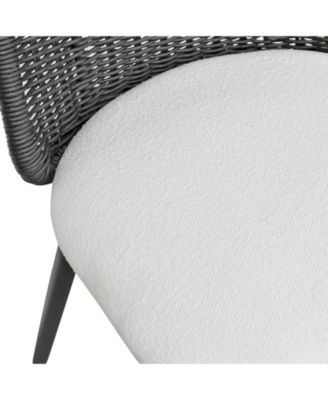 Alexa Rattan Performance Fabric Dining Chair