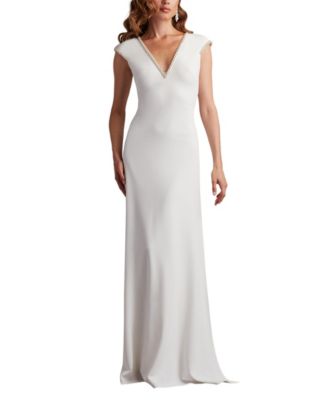 Tadashi Shoji - Marcellina Pearl Trim Gown