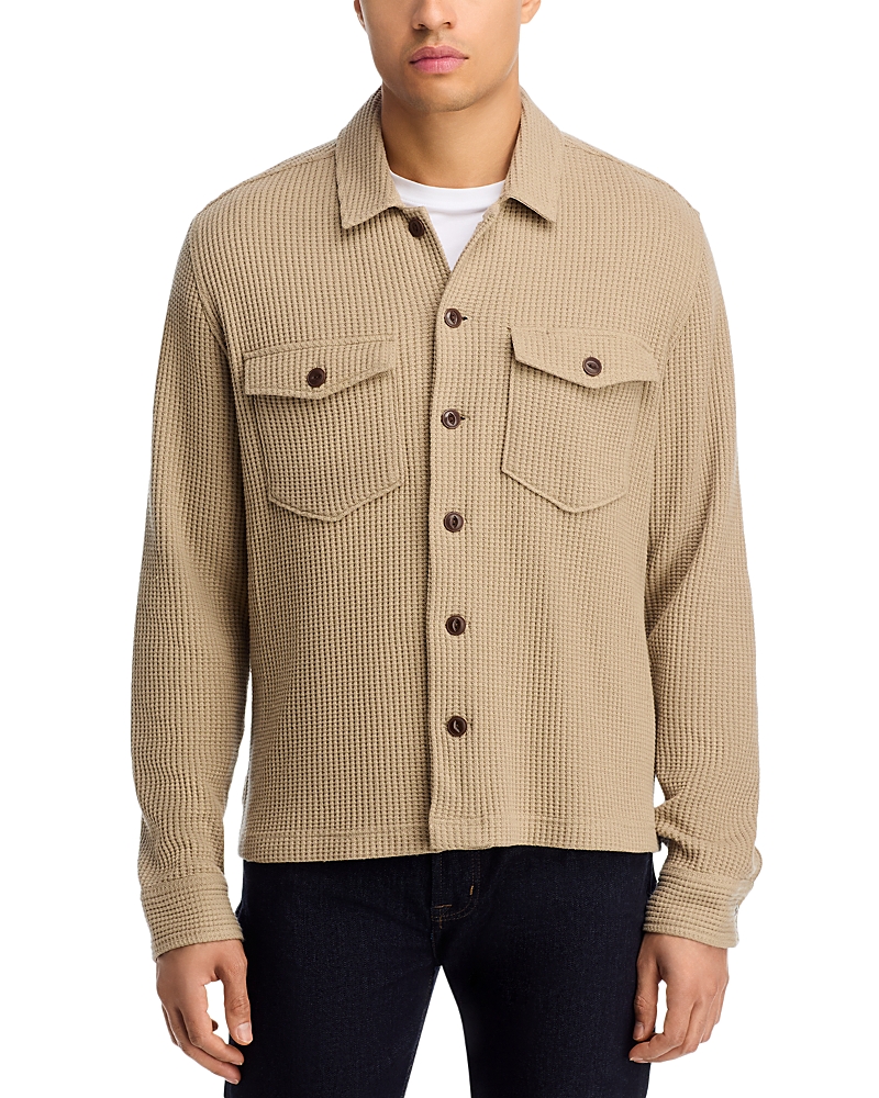 Rails Wells Waffle Knit Shirt Jacket In Neutral