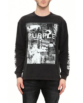 Textured Graphic Logo Long Sleeve Tee